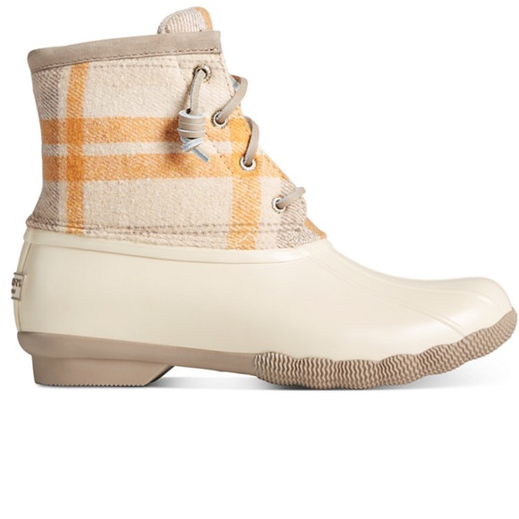 Sperry Women's Saltwater Wool Plaid Duck Boots - Picture 2 of 10